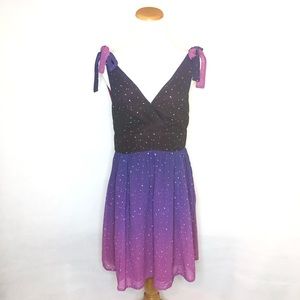 eShakti Galaxy Print Starry Ombré Dress S (4)
